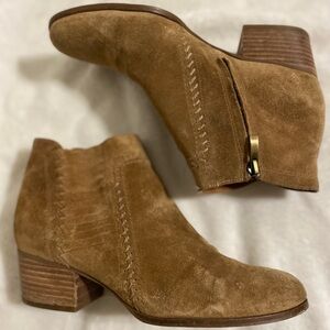 SARTO By Franco Sarto Tan Suede Ankle Booties